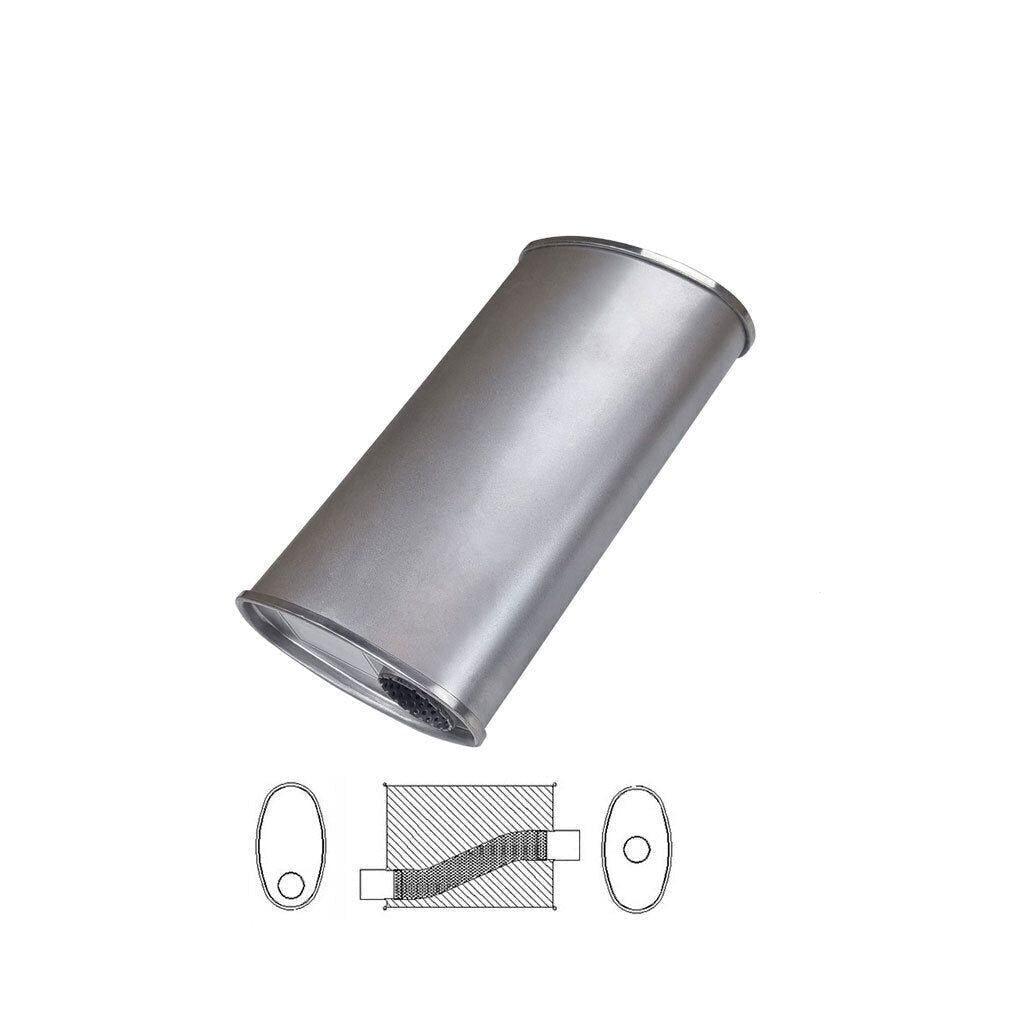 MSA Universal Muffler - 2" Inch 8" x 4" Oval 14" Lng Straight