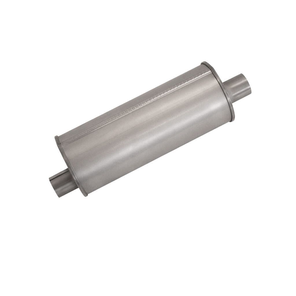 MSA Universal Muffler - 2" Inch 6" Round X 16" Long TripleFlow LH Offset/Offset