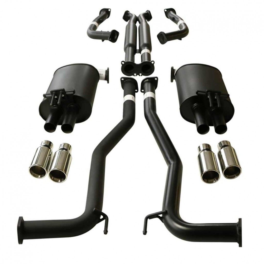 ESA - Holden Commodore VE, VF V6 V8 Sedan Wagon 2 1/2" Kit with Hotdog - X-Pipe & 4 x SC Tips