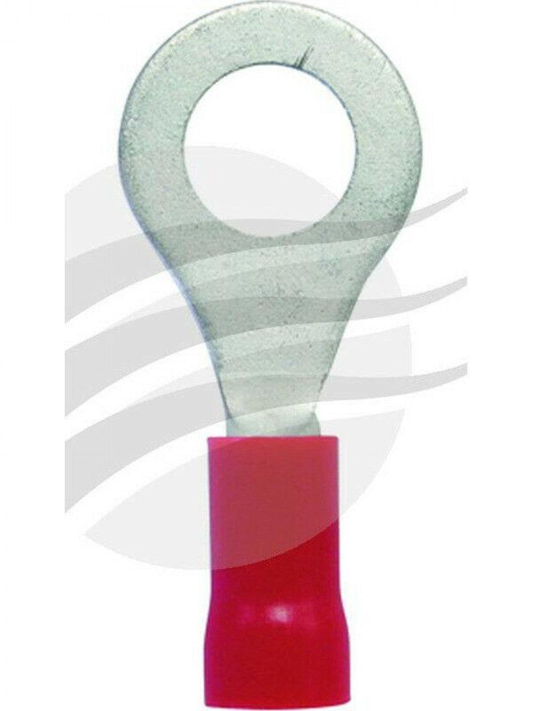 Jaylec - Pack Of 100 Ring Terminal 6mm Insul Pvc Copper Sleeve