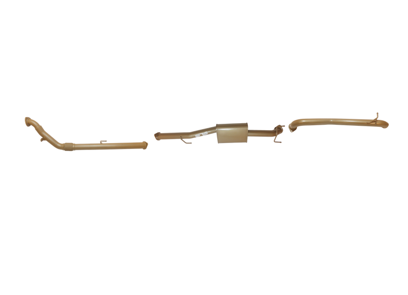 King Brown - Toyota Hilux 150 Series 3L TD D-4D (1KD-FTV) 2005 to Sep 2015 - Single 3" With Centre Muffler and Rear Pipe Only Kit.