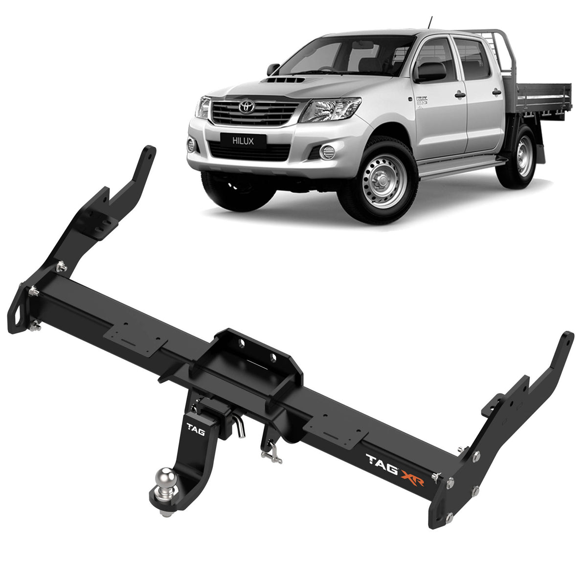 TAG Extreme Recovery Towbar & Direct Fit Wiring for Toyota Hilux N80 2015-2026, Toyota N90 2026-on | 3500kg towing - TXR815-K202