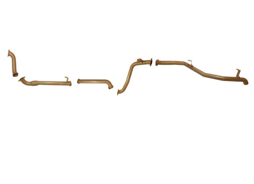 King Brown - Toyota Landcruiser 78 Series 1HDJ 6 Cylinder Turbo Diesel Troopy Aug 2001 to March 2007 - Single 3" Rear Pipe Only Option Kit.