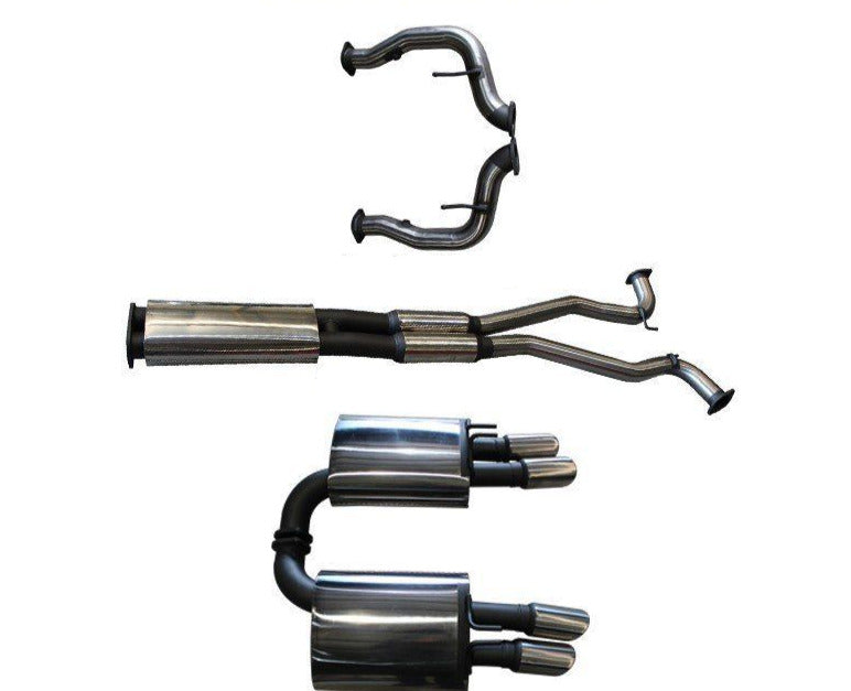 Manta Twin 3″ Stainless Cat Back Exhaust with Centre & Rear Mufflers | Holden Commodore VE VF 6.0L V8 Sport 2006–2017