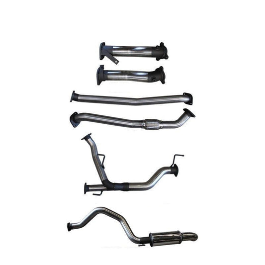 Manta Twin 2.5″ Stainless Turbo Back Exhaust NO Cat Muffler Rear, Dump Tip | Toyota Landcruiser 200 Series VDJ200 2007–2015