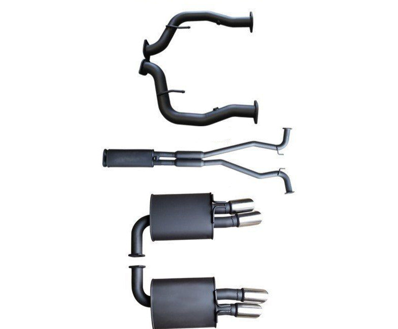 Manta Twin 2.5″ Aluminised Cat Back Exhaust with Centre & Rear Mufflers | Holden Commodore VE VF 6.0L V8 Sport 2006–2017