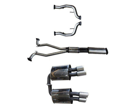 Manta Twin 2.5″ Stainless Cat Back Exhaust with Centre & Rear Mufflers | Holden Commodore VE VF 6.0L V8 Sport 2006–2017