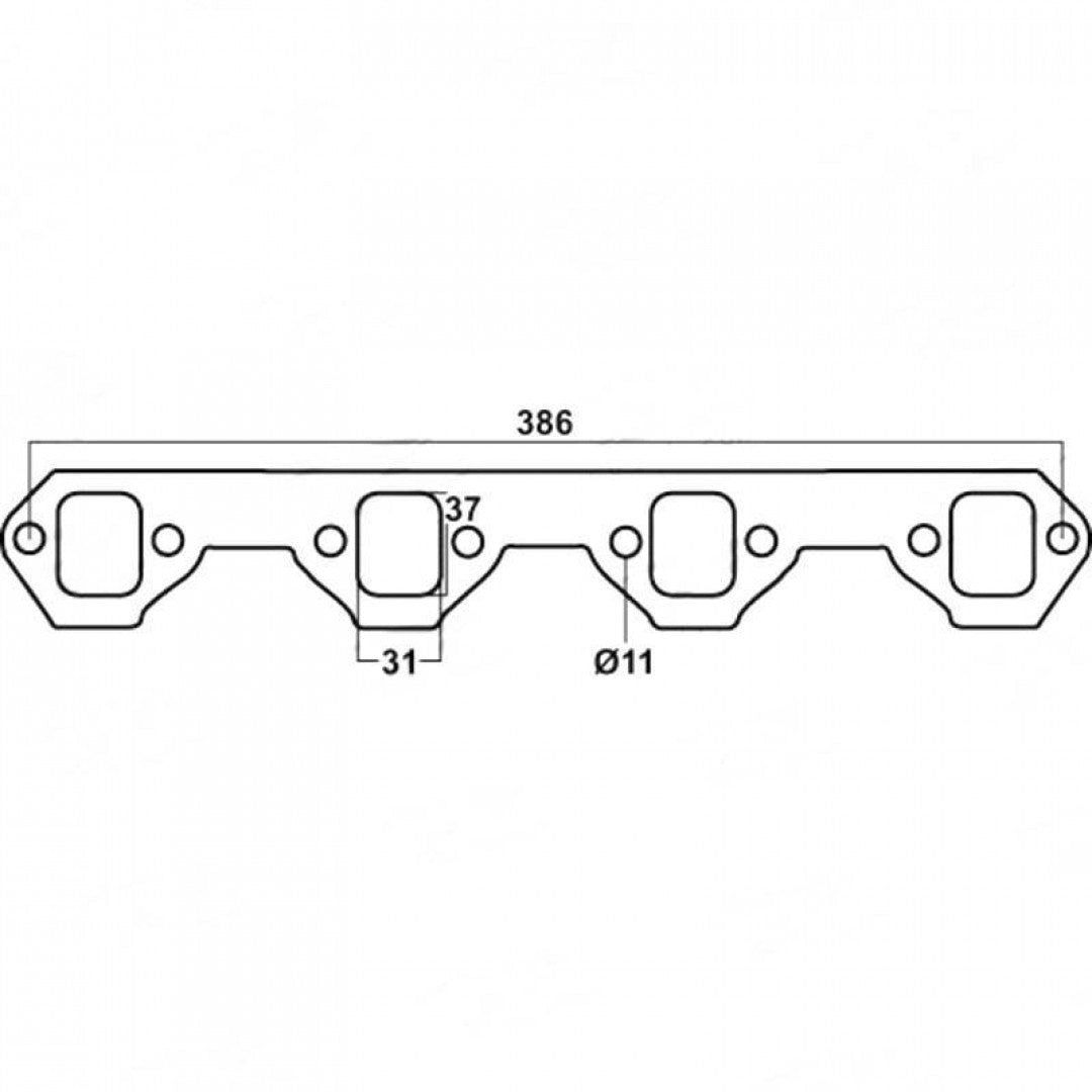Ford Windsor 221ci, 260ci, 289ci, 302ci & 351ci, Exhaust Manifold Gasket