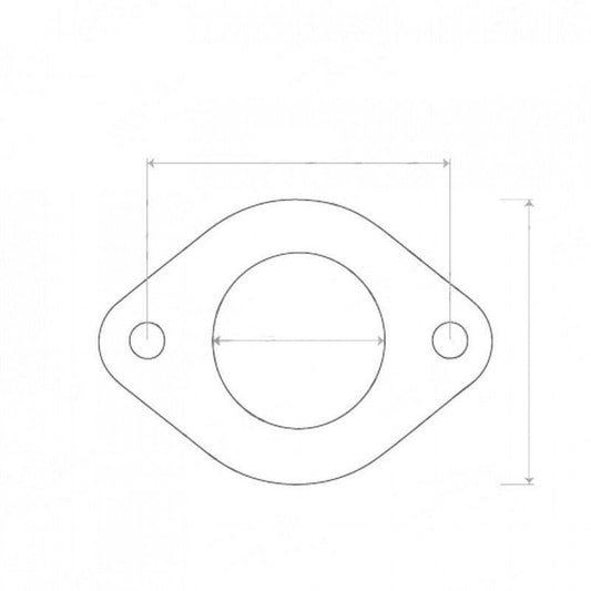 Flange Gasket, Inside Diameter 97mm (2 Bolts)