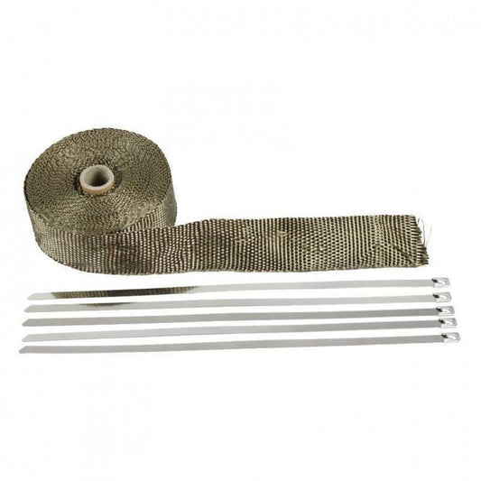 Heat Tape, Glass Black 51mm X 2mm X 10 Metres With 5 Cable Ties