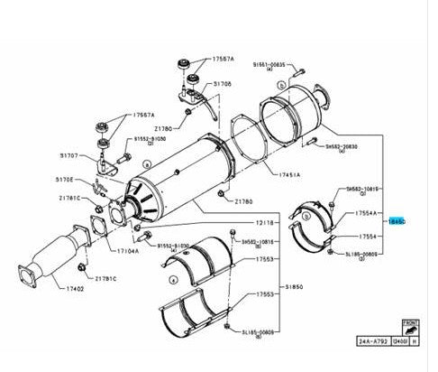 DOC Kit for Hino 500 FC/FD/FE 5-Cylinder – Ecore Diesel Oxidation Catalyst, view 4