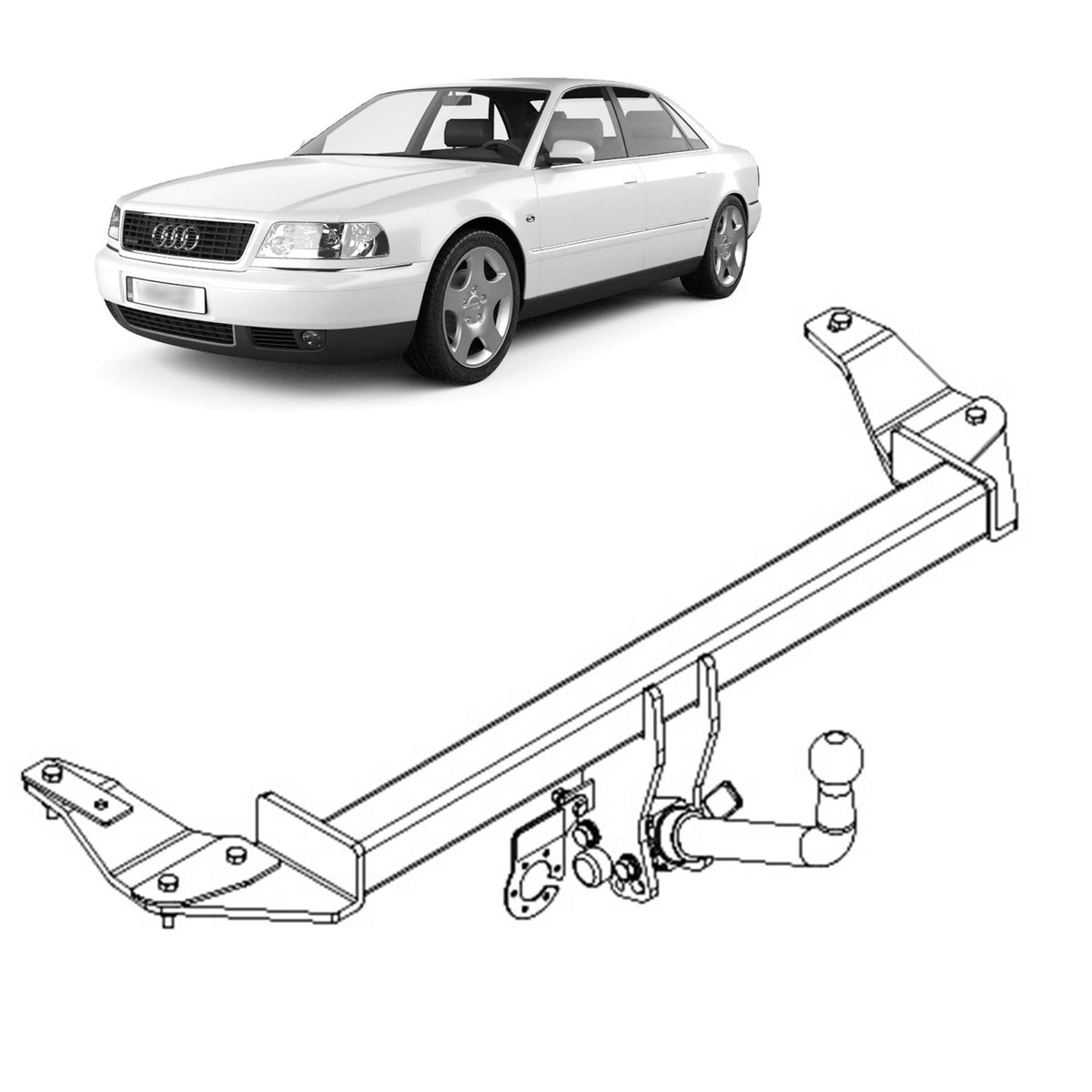 TAG Towbar European for Audi A8 1995-2002 | 2350kg towing - AUD718