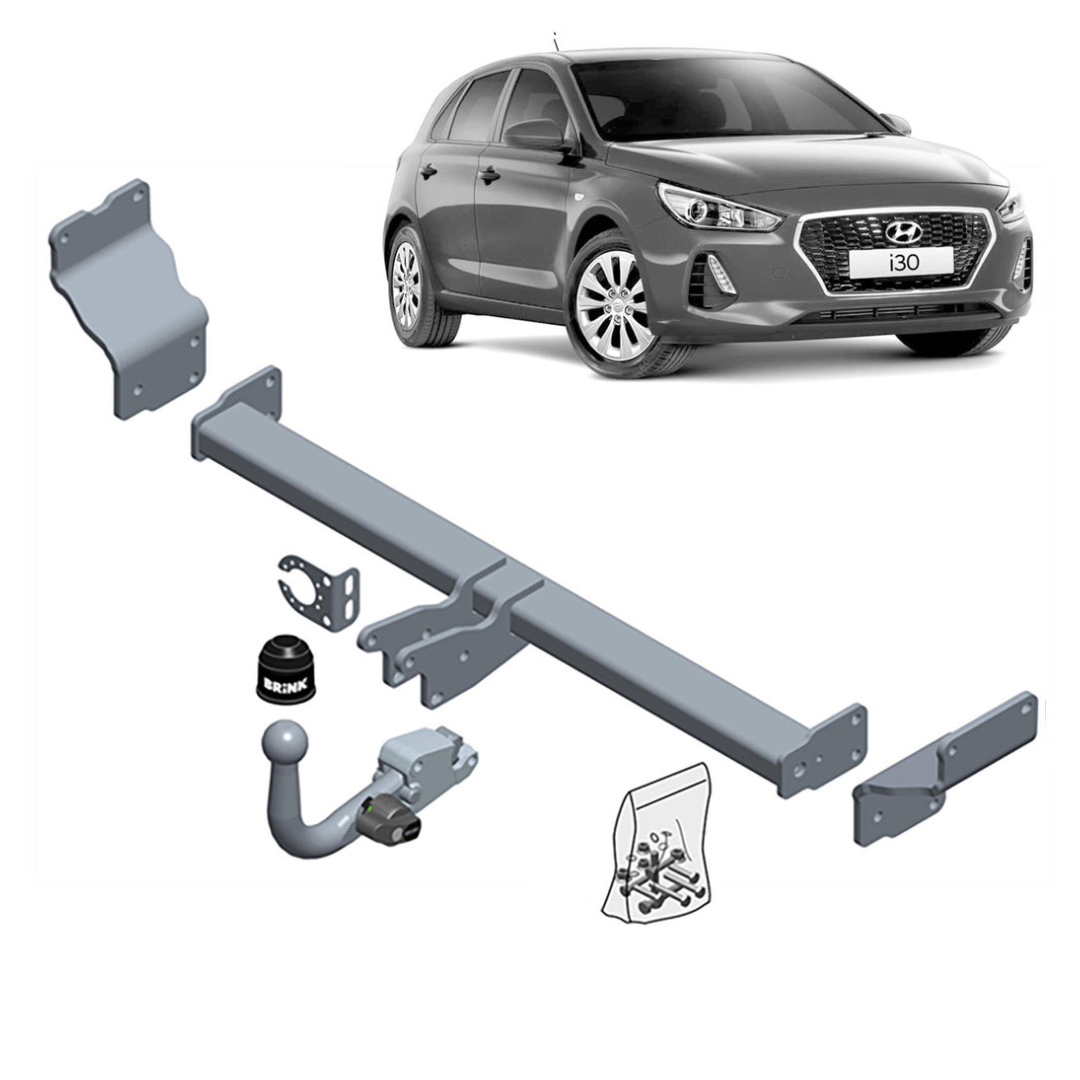 Brink Detachable Towbar & Universal Wiring for Hyundai i30 PD Series Fastback (04/2017 - on