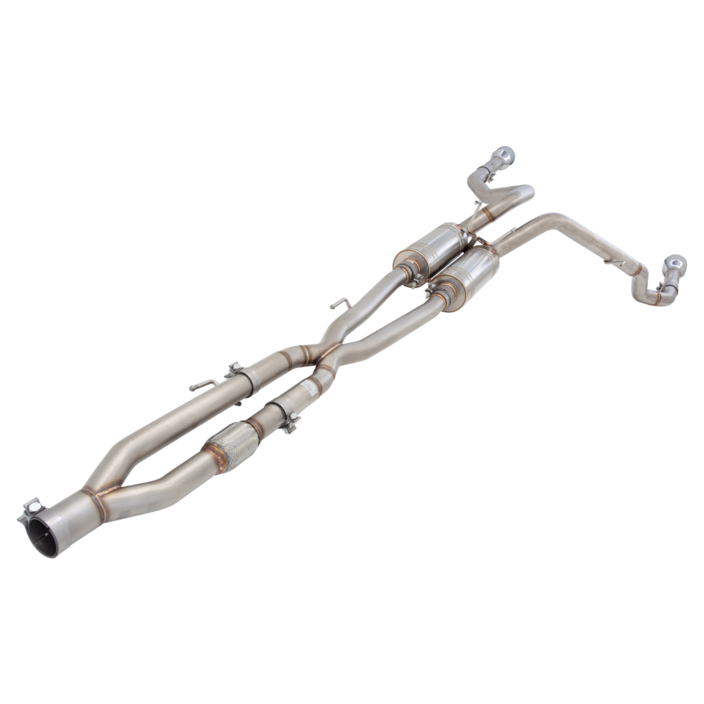 XFORCE - DODGE RAM 1500 with 5.7L HEMI (2016-2019) dual exhaust and slip joints 3" Inch Stainless Steel Catback Exhaust System