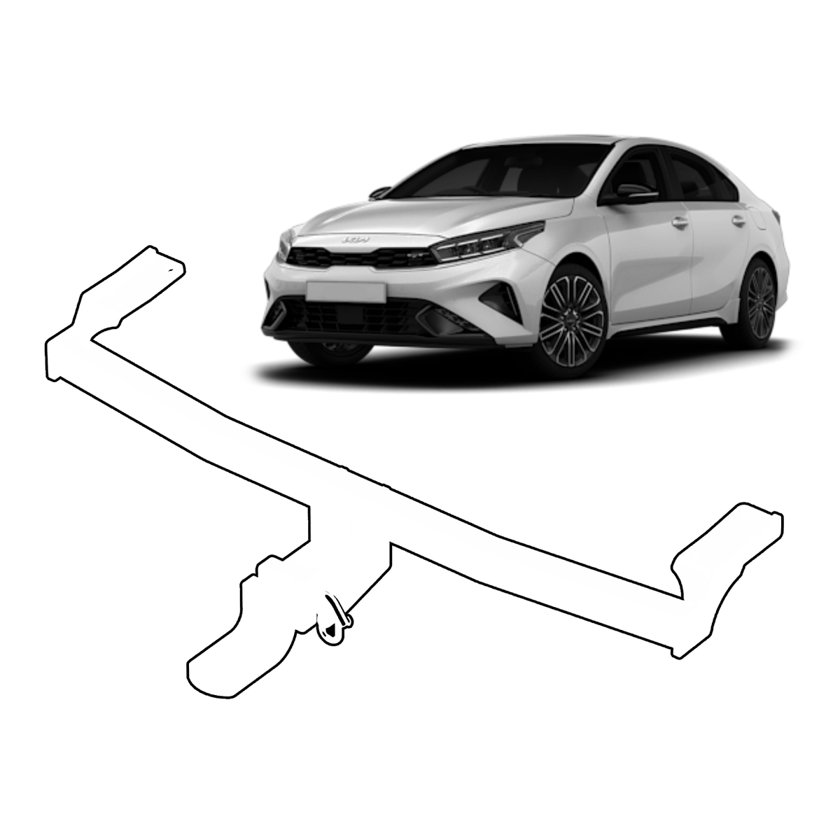 BTA Kia Cerato Light Duty Towbar (04/2018 – On) 1200/75kg Capacity