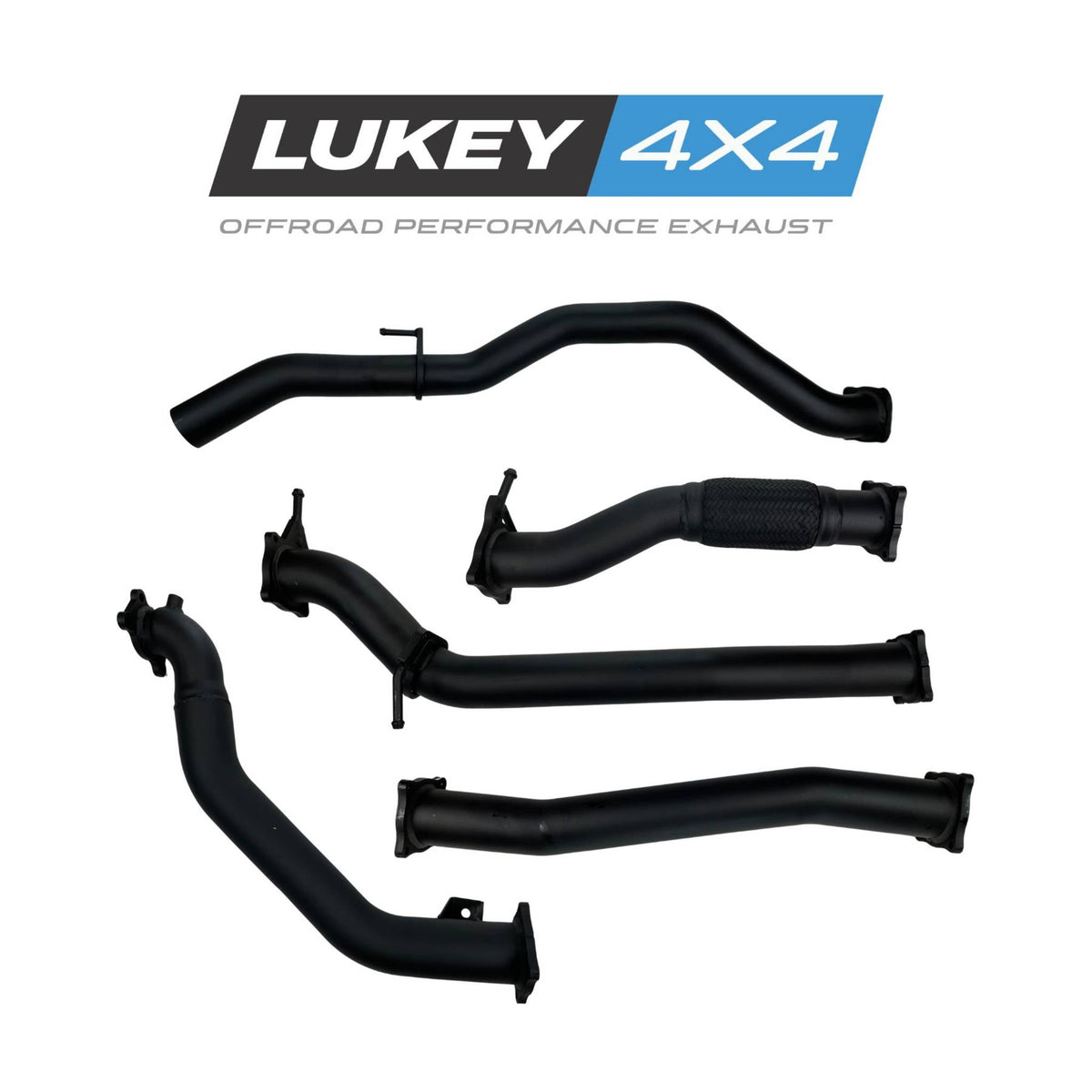 Lukey 4x4 Exhaust System for Ford Ranger PK PJ Pipe Only 2006-2011 | 76mm - LKY-FRD-PK-PO