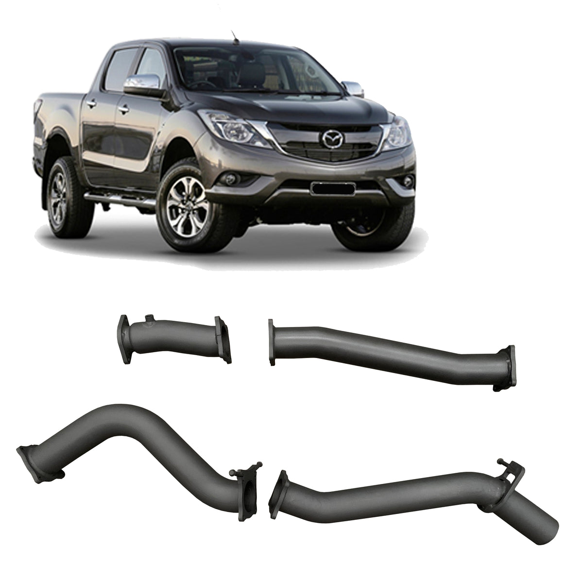 Redback Extreme Duty Exhaust for Mazda BT-50 2016-2020 | 76mm - MBX22300-PO