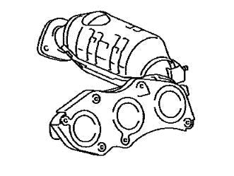 Clean Core Manifold Catalytic Converter Toyota Estima 55R Harrier 35R Kluger 45 50 Tarago Lexus 3.5L GYL15R V6 Euro 5, view 2