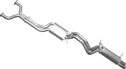 Manta | Twin 2.5" Dual Cat Back Exhaust System with Muffler/Muffler | Ford Falcon BA BF V8 Sedan & FPV GT 2002–2008