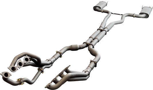 Manta | Twin 3″ Full Exhaust System with 1 7/8″ Headers Hotdog Muffler Twin Tips | Ford Mustang FM S550 5.0L V8 Coupe 2015–2017