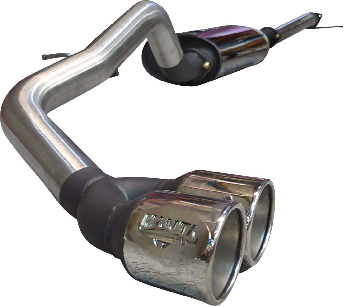 Manta - Ford Ranger Ute Next Gen T6.2 4cyl 2.0 Bi-Turbo (2022-2024) - DPF Back - 3" Single Stainless Exhaust with Twin Tip Side Exit - with Centre Muffler