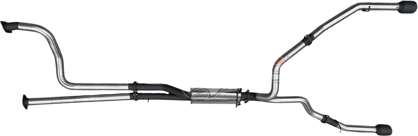 Manta | Twin 3″ Full Exhaust System with 1 3/4″ Headers, Cats & 5″ Black Tips | RAM 1500 TRX 6.2L V8 Ute 2020–2024