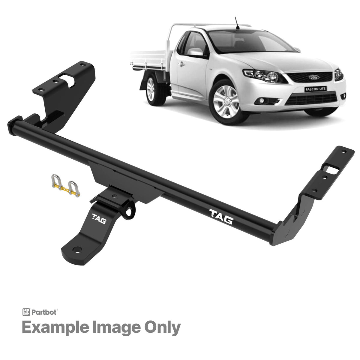 TAG Standard Duty Towbar & Direct Fit Wiring Harness for Ford Falcon 1998-2016 | 1600kg towing - T2F443-K201