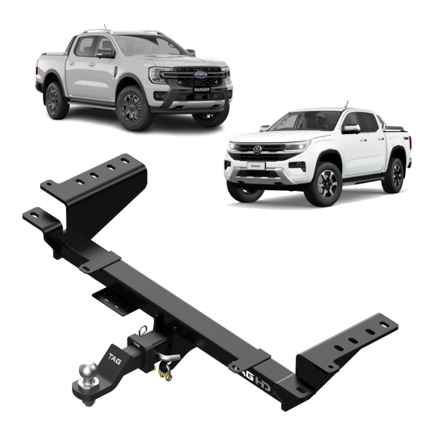 TAG - Towbar to Suit Ford Ranger Next-Gen (2022 - on), Volkswagen Amarok (2022 - on) Styleside Utes Heavy Duty Towbar