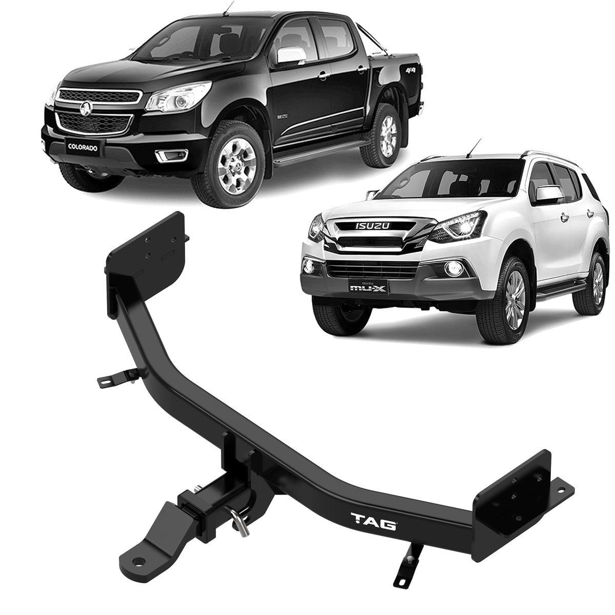 TAG Heavy Duty Towbar & Direct Fit Wiring Harness for Isuzu MU-X 2013-2021 | 3000kg towing - T4H611-K203