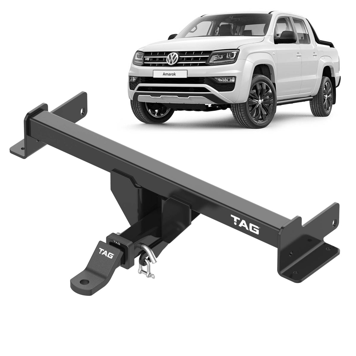 TAG Volkswagen Amarok (2010 - 2022) Heavy Duty Towbar & Direct Fit Wiring Harness, view 2