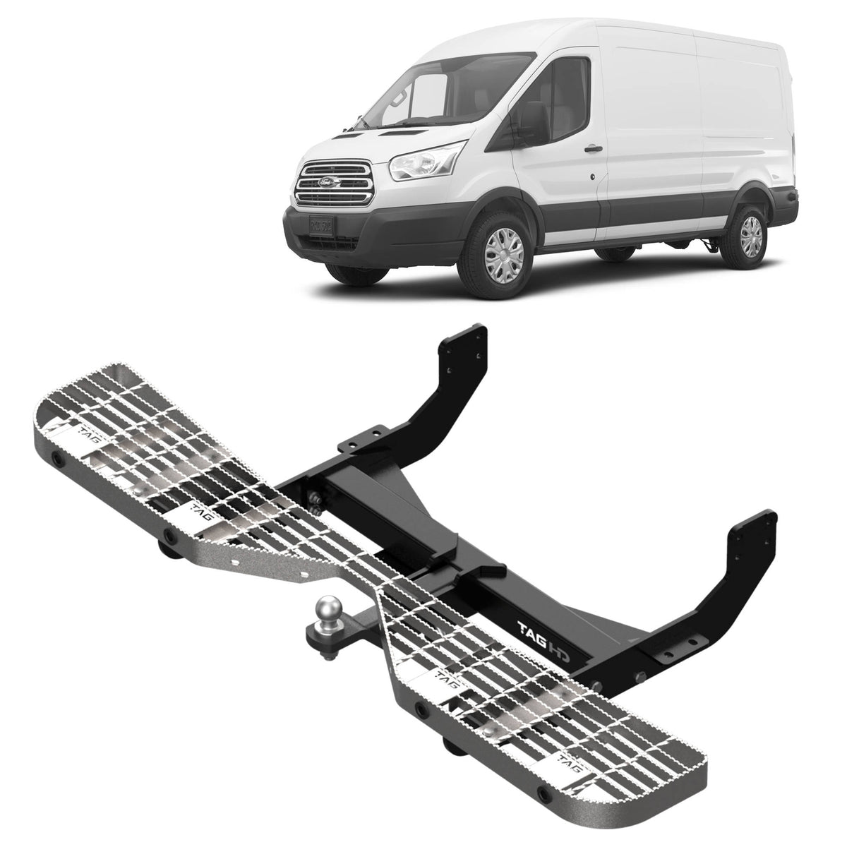 TAG Ford Transit (2014 - 2016) Van Heavy Duty Towbar / Rear Step Combo & Direct Fit Wiring