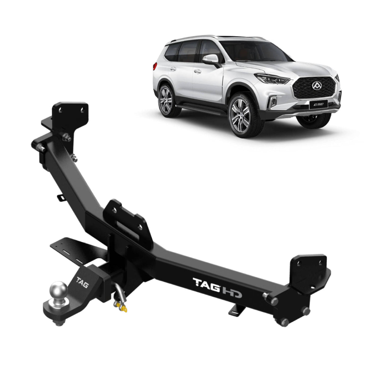TAG Heavy Duty Towbar and Direct Fit Wiring Harness for LDV D90 2020-2024 | 3100kg towing - T7P786-K201