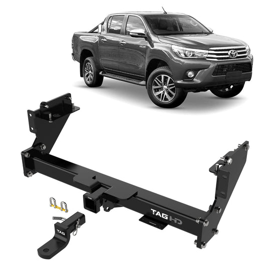TAG Toyota Hilux (2015 - on) Styleside Models with Rear Bumper Step Heavy Duty Towbar
