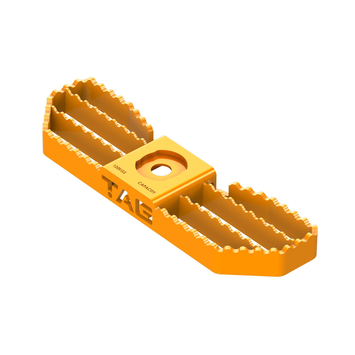 TAG Heavy Duty Serrated Hitch Step In Yellow - Universal Towbar Ballmount Attachment - THS001-Y