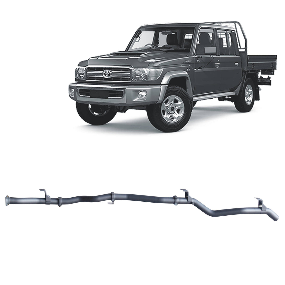 Redback Extreme Duty Exhaust for Toyota Landcruiser 79 Series 2016-on | 3" - TLX441500-PO