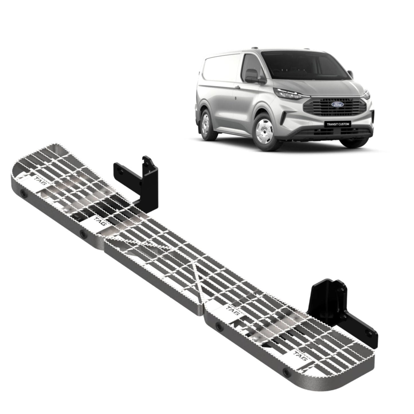 TAG - Ford Transit Custom (2023 - on) Galvanised Rear Step