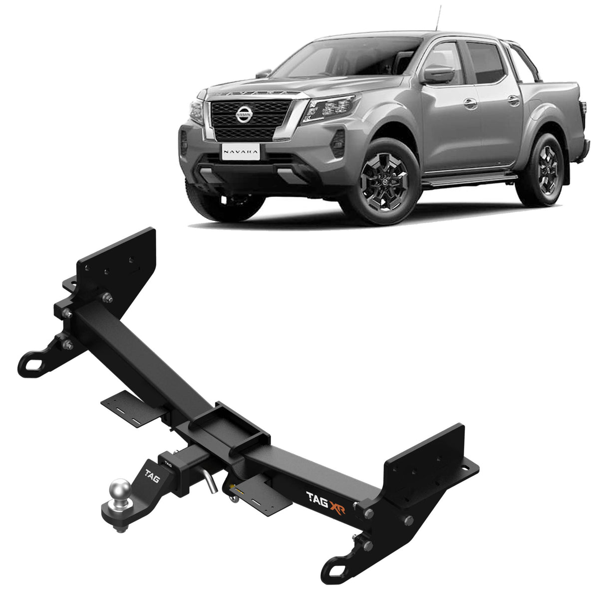 TAG Extreme Recovery Towbar & Direct Fit Wiring for Nissan Navara 2020-on | 3500kg towing - TXR849-K201