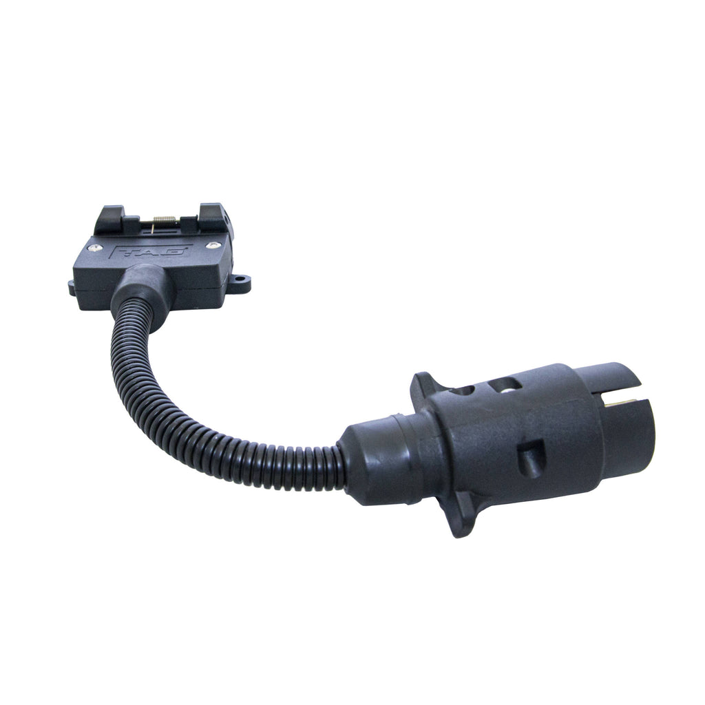 TAG - Trailer Adaptor - 7 Pin Euro To 7 Pin Flat 300mm Long
