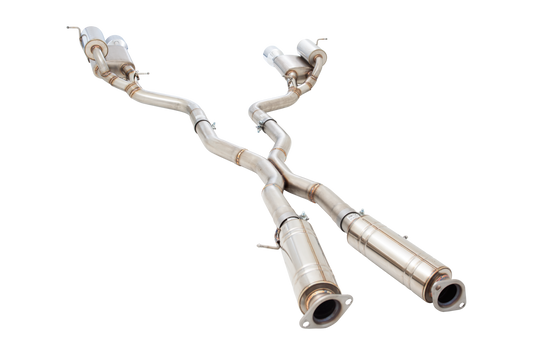 XFORCE - Jeep Grand Cherokee 2012+ SRT8 6.4L Brushed Stainless Steel Twin 3" inch Catback System