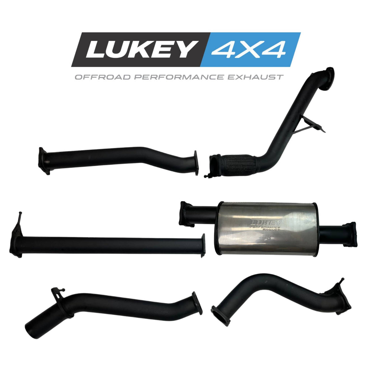 Lukey 4x4 Performance System for Ford Ranger Muffler with 2011-2022, Mazda BT-50 2011-2020 | 76mm - LKY-FRD-PX-PM