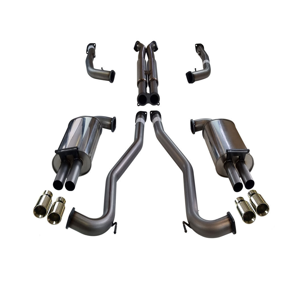 ESA - Holden Commodore VE, VF V6 V8 Sedan Wagon 3" Kit with 2 x Hotdog - X-Pipe & 4 x AC Tips - XPS Stainless Steel 409L