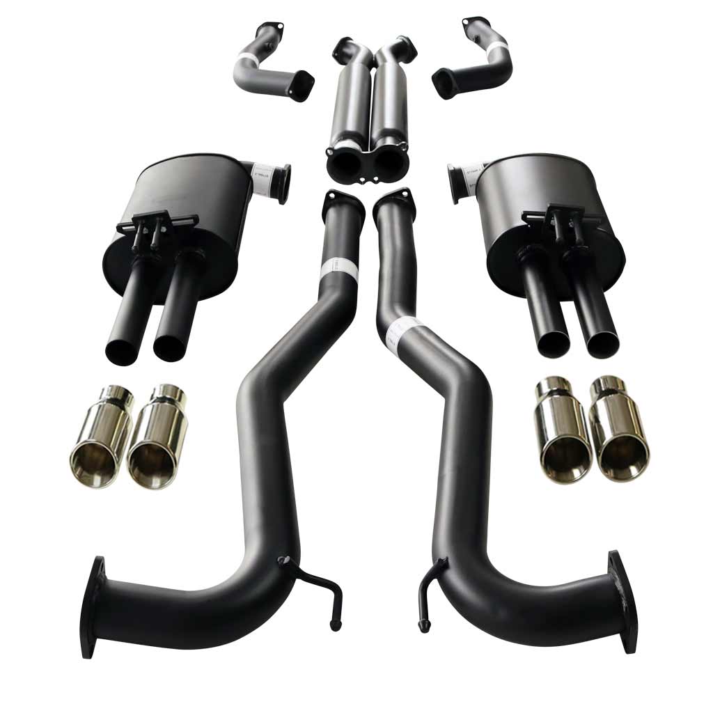 ESA - Holden Commodore VE, VF V6 & V8 Ute 3" Kit with 2 x Hotdog - X-pipe & 4 x AC Tips