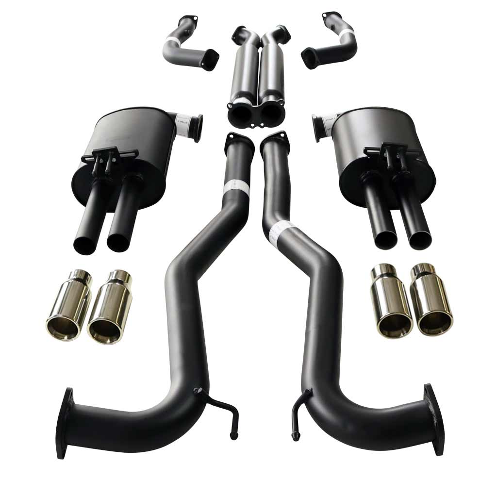 ESA - Holden Commodore VE, VF V6 & V8 Ute 3" Kit with 2 x Hotdog - X-pipe & 4 x SC Tips