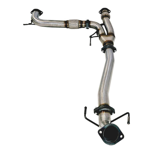 ESA 4X4 - Nissan Y62 Patrol 3 Inch Stainless Steel Center Muffler Delete to Factory Rear Exhaust