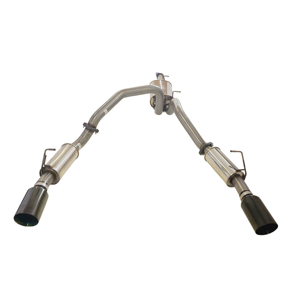 ESA 4X4 - Ram 1500 DT 6.2L Supercharged V8 Ute Twin 3" Cat Back Stainless Steel Exhaust System with 5" Black Chrome Tips for Limited and Laramie