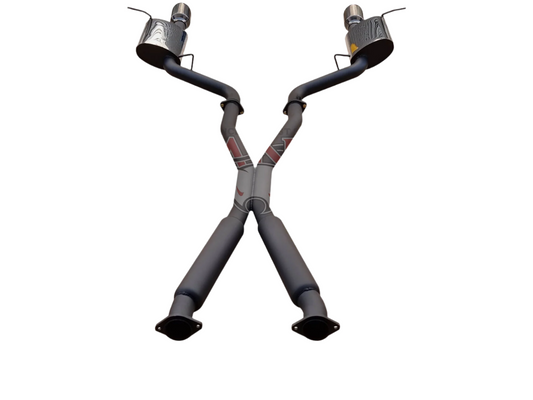 Manta - Jeep Grand Cherokee WK2 SRT 6.4L V8 - Twin 3" Cat Back Exhaust System with Chrome Tips - Hotdog/Muffler