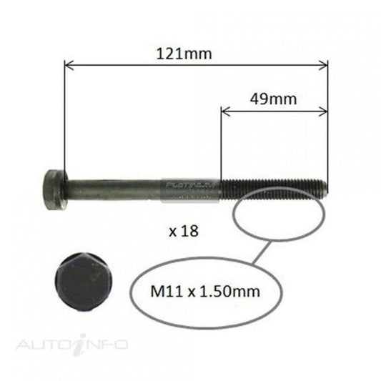 CYLINDER HEAD BOLT SET -HOLDEN RODEO TFR55 TFS54 TFS55 2.8L 4JB1-T 87-11/03