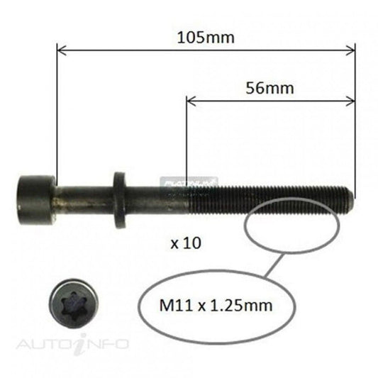 CYLINDER HEAD BOLT SET - DAEWOO LACETTI J200 T18SED NUBIRA J100 J150 X20SED