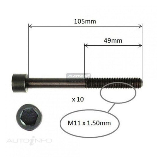 CYLINDER HEAD BOLT SET - MAZDA PREMACY CP10 1.8L FP,2.0L FS,626 GE 2.0L FS 92-03