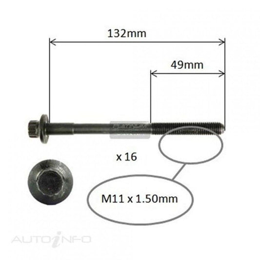 CYLINDER HEAD BOLT SET - MAZDA MX6 GE10 GE20 2.5L V6 KL 91-97